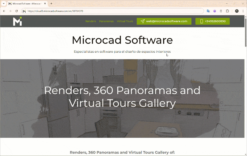 Custom Web Gallery of the Cloud Service